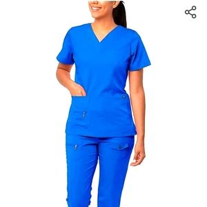 Women's medium top and pants royal blue scrubs